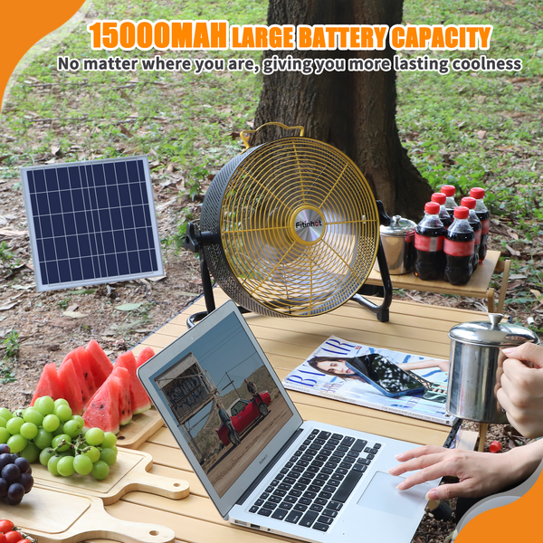 Fitinhot Solar Camping Fan