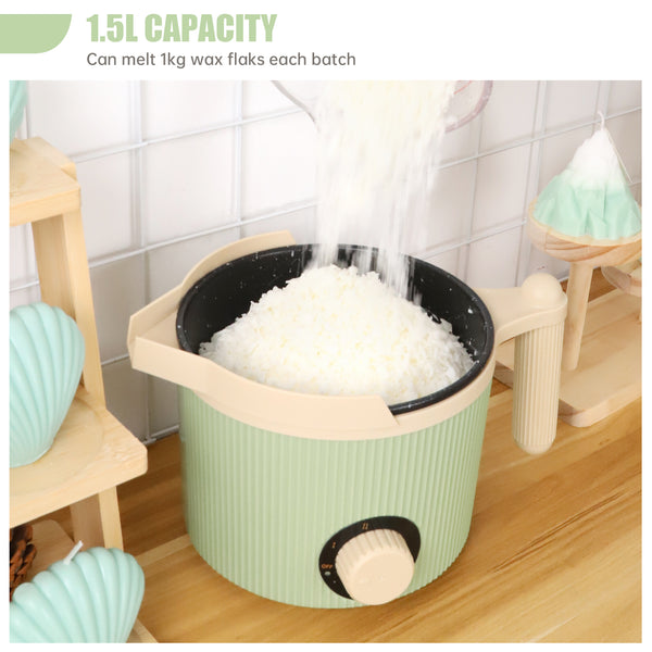 TOAUTO Handheld 1.5L Wax Melting Pot Green