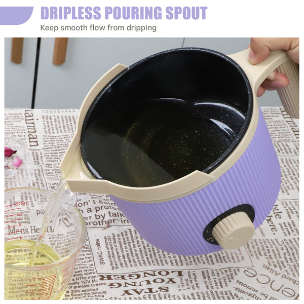 TOAUTO Handheld 1.5L Small Wax Melting Pot Purple