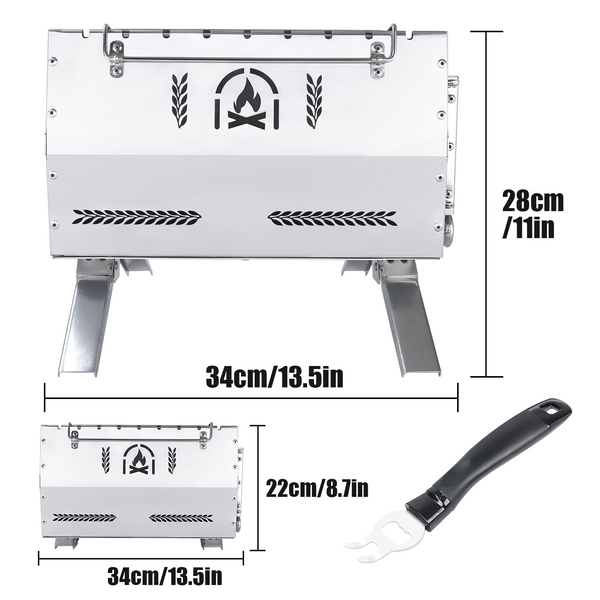 Fitinhot 2-IN-1 Portable Wood Burning Camp Stove