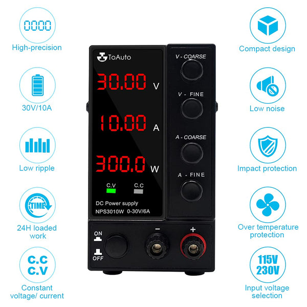DC Power Supply Variable 30V 10A/6A