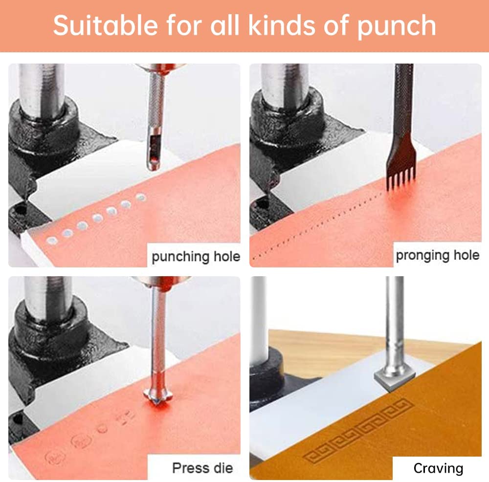 Leather Punching Machine Hand Press Hole Puncher Heavy Duty Leathercraft  Tool