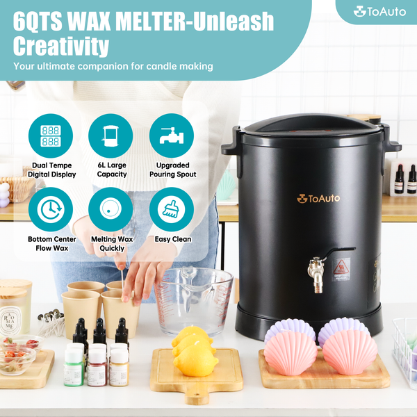 TOAUTO WMF-6L Digital Wax Melter(Pink/Black)