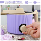 TOAUTO Handheld 1.5L Small Wax Melting Pot Purple