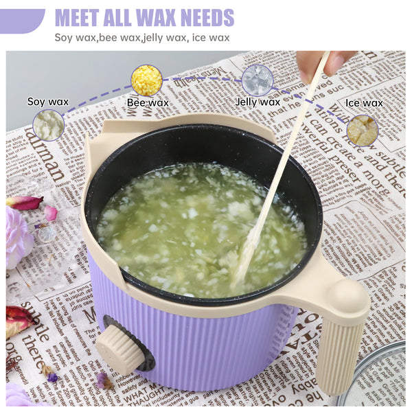 TOAUTO Handheld 1.5L Small Wax Melting Pot Purple