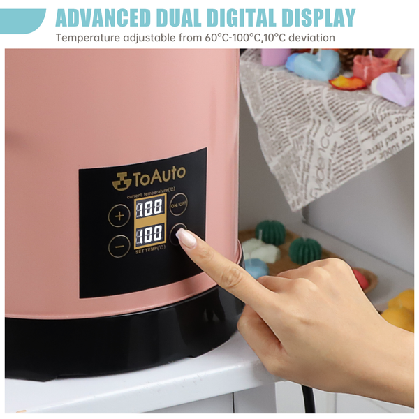 TOAUTO WMF-6L Digital Wax Melter(Pink/Black)