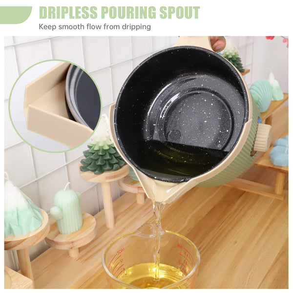 TOAUTO Handheld 1.5L Wax Melting Pot Green