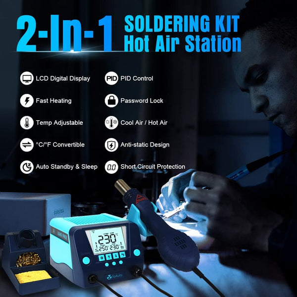 DS882 Soldering Station 2 in 1 Soldering Iron Hot Air Gun