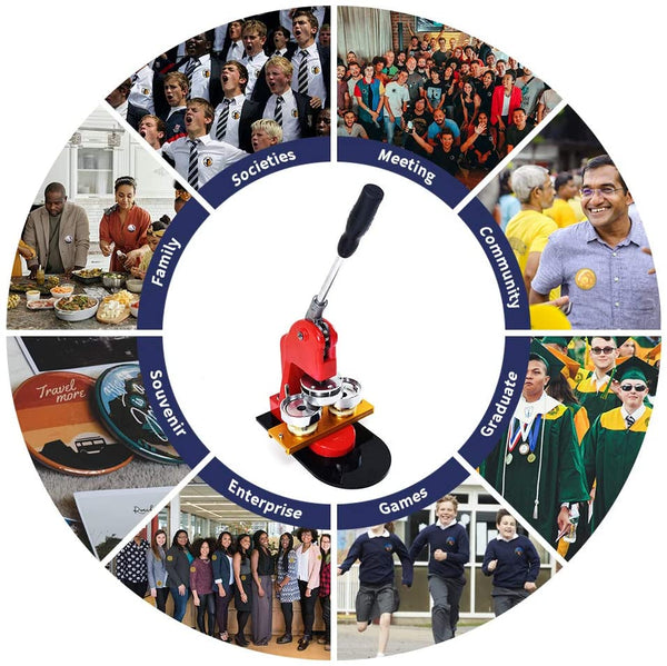 TOAUTO Button Badge Maker Kit Pins Punch Press Machine