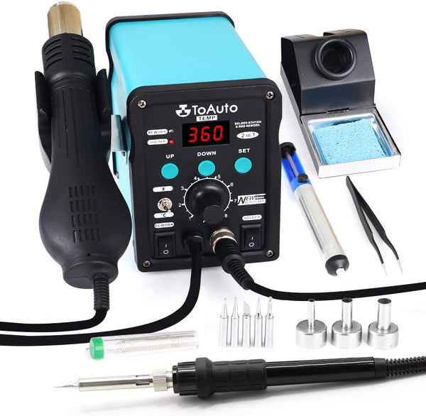 8786D Pro Soldering Station Hot Air Gun ToAuto Tool