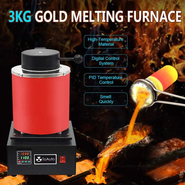 3KG Electric Metal Melting Furnace Kit - ToAuto Tool
