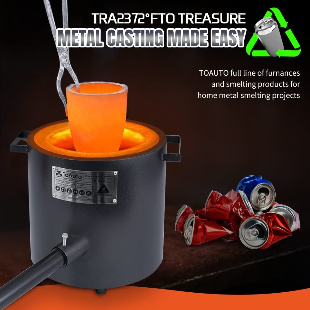 TOAUTO 6KG Propane Melting Furnace Kit TMF6000B-V3 Propane Foundry Home  Kiln Casting Tool for Smelting Casting Gold Silver Copper Scrap Metal  Recycle